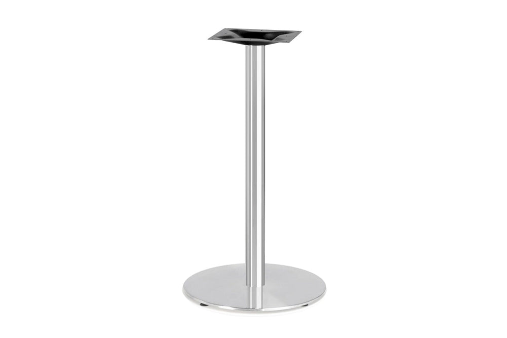 Sapphire Disc Base Tall Round Bar Counter Table [600 mm]-450mm stainless steel base none 