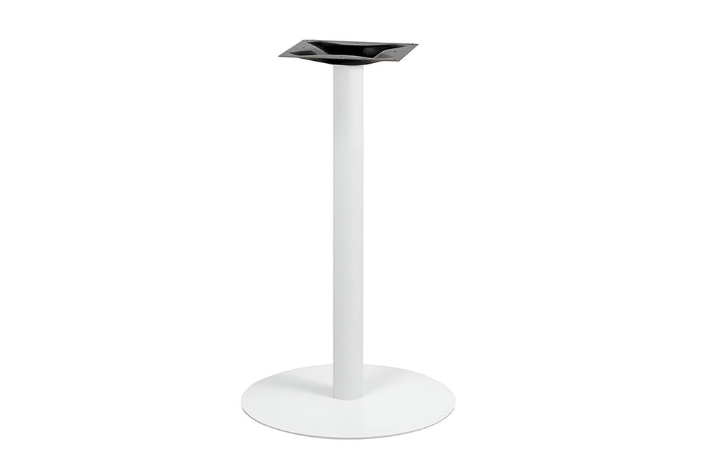 Sapphire Disc Base Tall Round Bar Counter Table [600 mm]-450mm white base none 