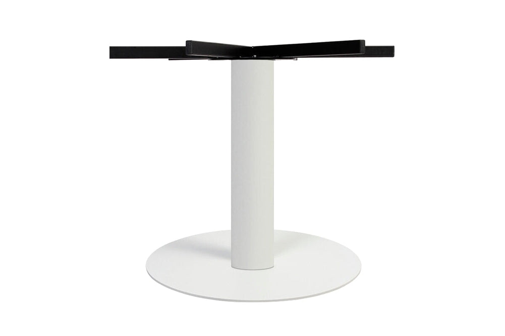Sapphire Disc Base XL Round Conference Table [1500mm]-720mm white base none 