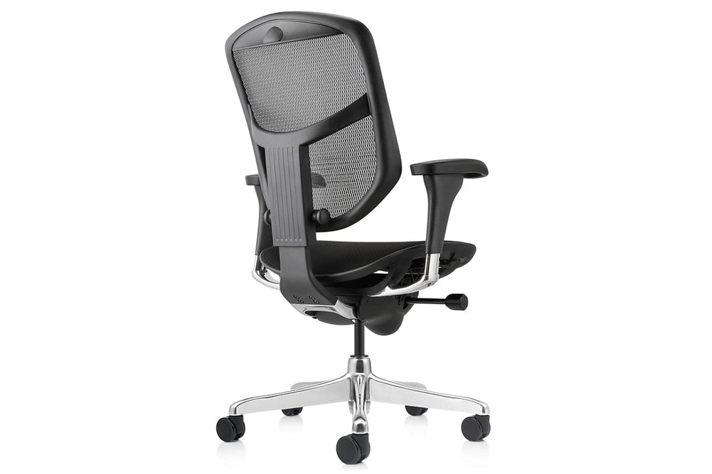 Smile and Enjoy Executive Office Chair - Medium Back with Fabric Seat-black  