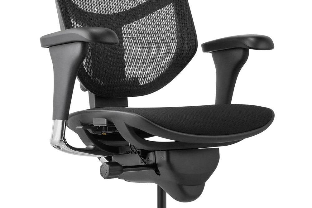 Smile and Enjoy Executive Office Chair - Medium Back with Fabric Seat-black  