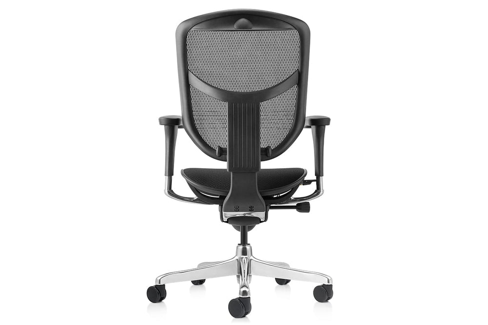 Smile and Enjoy Executive Office Chair - Medium Back with Fabric Seat-black  