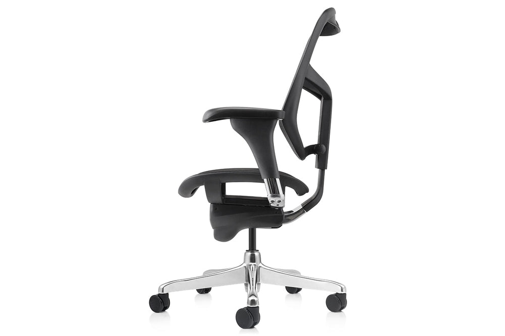 Smile and Enjoy Executive Office Chair - Medium Back with Fabric Seat-black  
