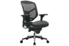 Smile and Enjoy Executive Office Chair Medium Back with Leather Seat - Thumbnail 1 