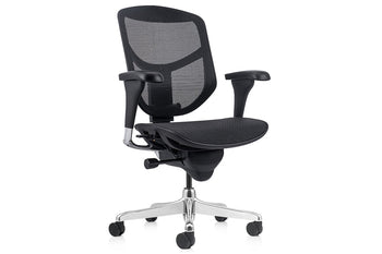 - Smile and Enjoy Executive Office Chair - Medium Back with Mesh Seat - 1
