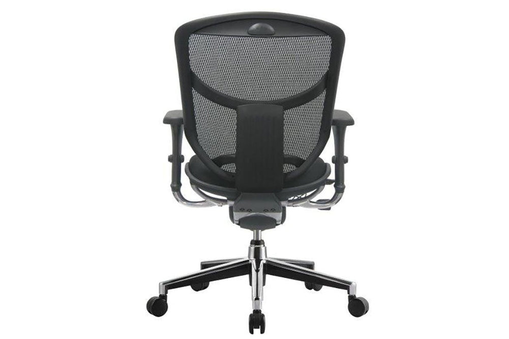 Smile and Enjoy Executive Office Chair - Mesh Back with Fabric Seat-black  