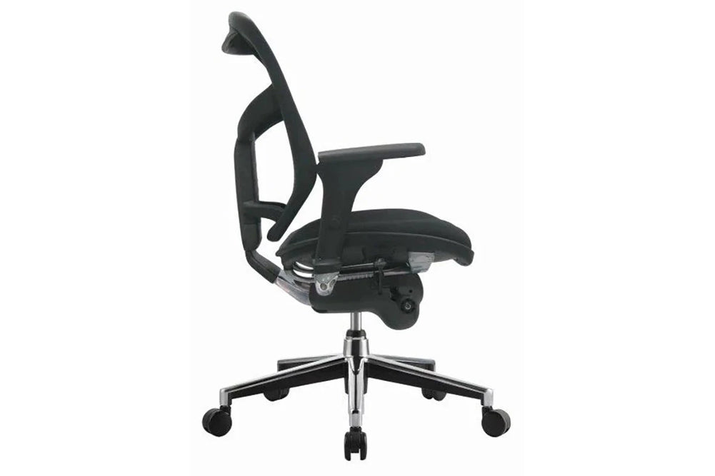 Smile and Enjoy Executive Office Chair - Mesh Back with Fabric Seat-black  