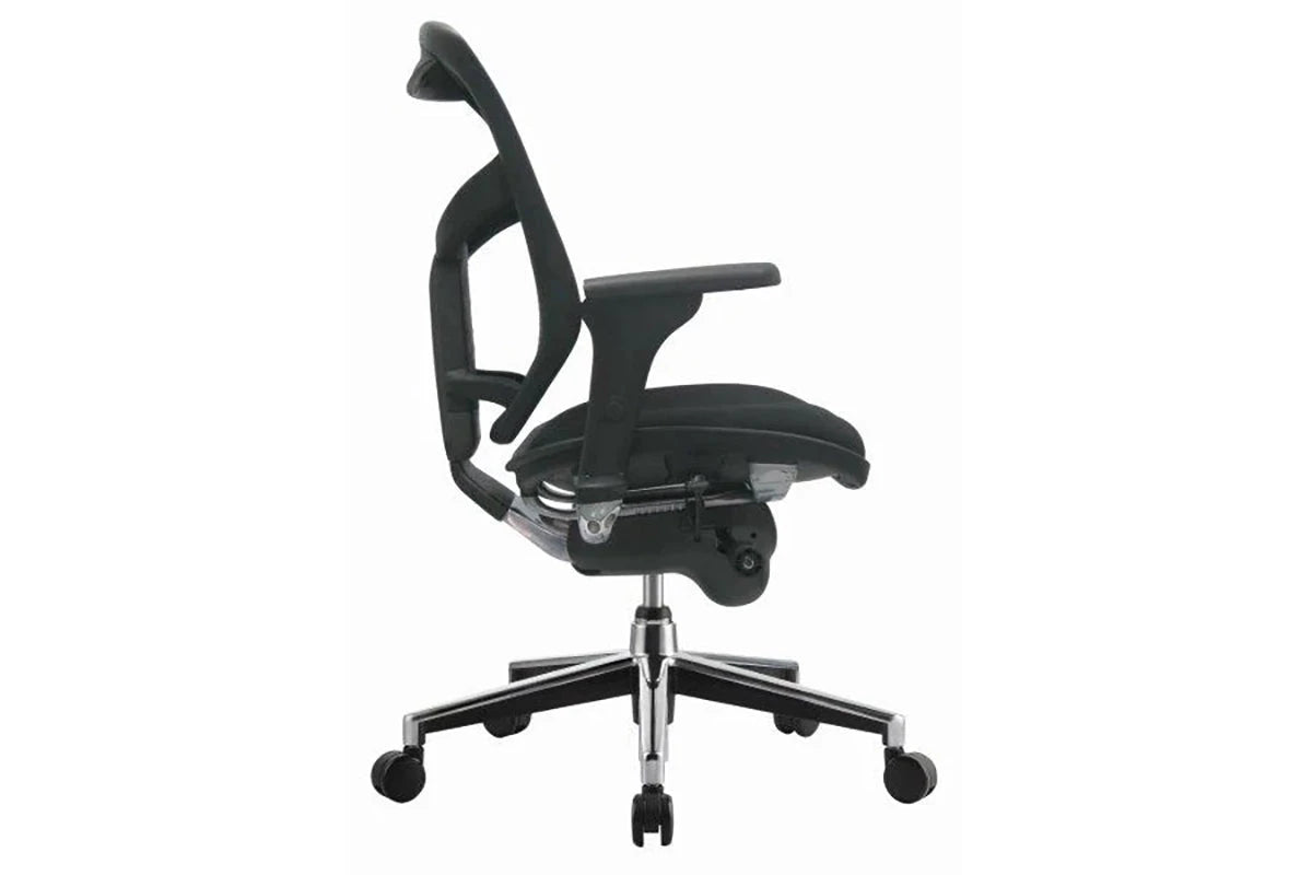 Smile and Enjoy Executive Office Chair - Mesh Back with Fabric Seat-black  