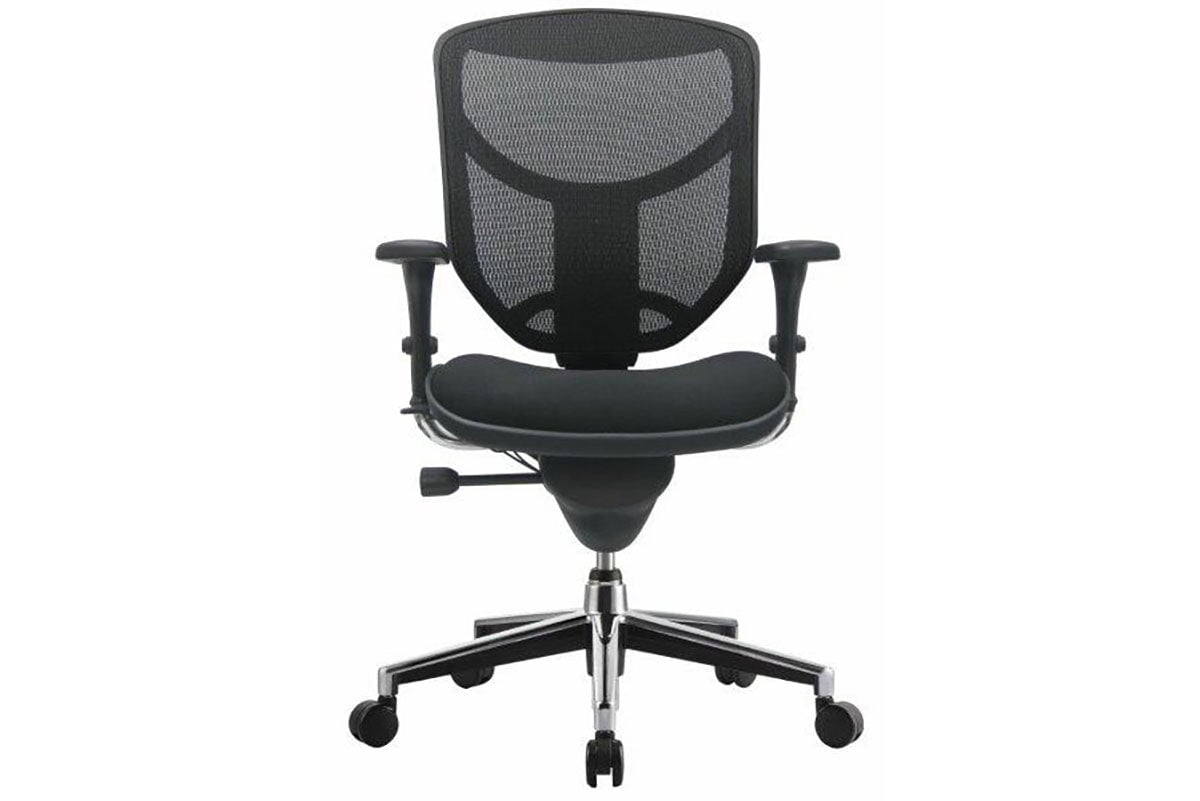 Smile and Enjoy Executive Office Chair - Mesh Back with Fabric Seat-black  