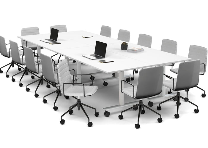 Solana Multi 4 Person Flip Top Tables [3600L x 1400W] Jasonl white leg white none