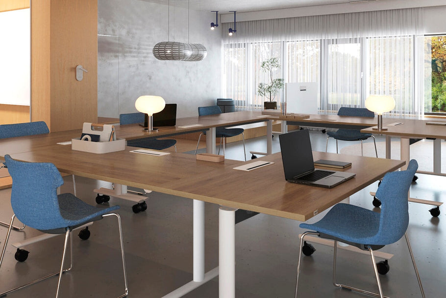 Environmental image of Solana Multi 6 Person Flip Top Tables [4800L x 1600W]