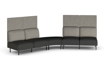 Sona Modular Privacy Sofa 5 Seater Angle Lounge - High Back Jasonl ash grey 
