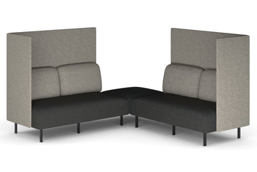 Sona Modular Privacy Sofa 5 Seater Corner Lounge - High Back with Sides Jasonl ash grey 