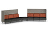 Sona Modular Privacy Sofa 7 Seater Angle Lounge - High Back with Sides - Thumbnail 4 