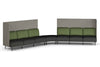 Sona Modular Privacy Sofa 7 Seater Angle Lounge - High Back with Sides - Thumbnail 3 