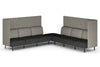 Sona Modular Privacy Sofa 7 Seater Corner Lounge - High Back with Sides - Thumbnail 1 