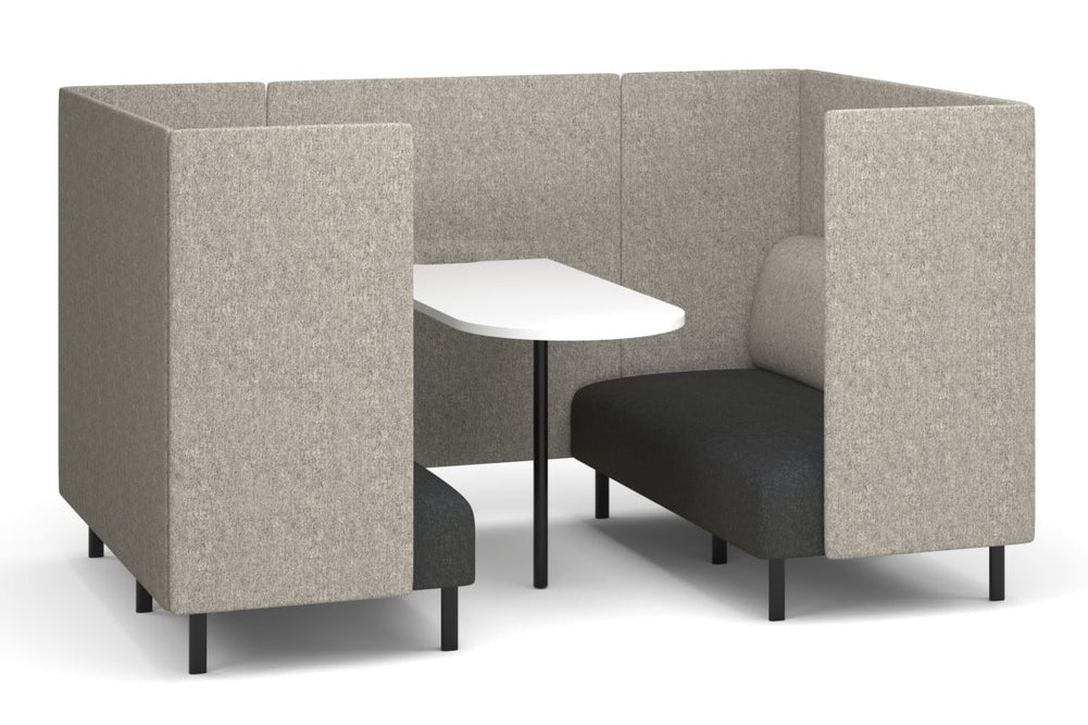 Sona Modular Sofa 4 Seater Meeting Configuration-ash grey white 