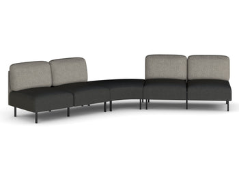 Sona Modular Sofa 5 Seater Angle Lounge - Low Back Jasonl ash grey 