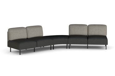 Sona Modular Sofa 5 Seater Angle Lounge - Low Back Jasonl ash grey 