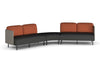 Sona Modular Sofa 5 Seater Angle Lounge - Low Back with Sides - Thumbnail 4 