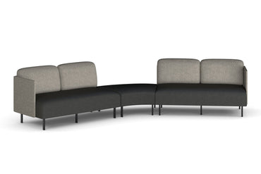 Sona Modular Sofa 5 Seater Angle Lounge - Low Back with Sides Jasonl ash grey 