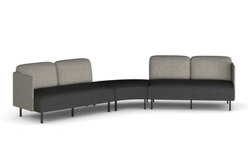  - Sona Modular Sofa 5 Seater Angle Lounge - Low Back with Sides - 1