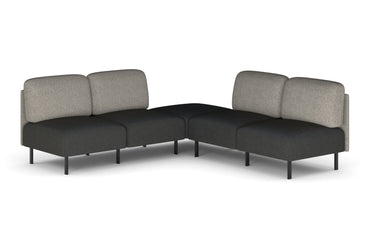Sona Modular Sofa 5 Seater Corner Lounge - Low Back Jasonl ash grey 