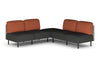 Sona Modular Sofa 5 Seater Corner Lounge - Low Back - Thumbnail 4 