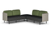 Sona Modular Sofa 5 Seater Corner Lounge - Low Back with Sides - Thumbnail 3 