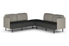 Sona Modular Sofa 5 Seater Corner Lounge - Low Back with Sides - Thumbnail 1 