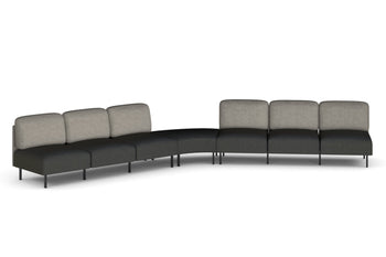  - Sona Modular Sofa 7 Seater Angle Lounge - Low Back - 1
