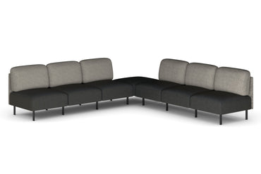 Sona Modular Sofa 7 Seater Corner Lounge - Low Back Jasonl ash grey 