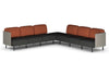 Sona Modular Sofa 7 Seater Corner Lounge - Low Back with Sides - Thumbnail 4 