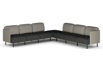  - Sona Modular Sofa 7 Seater Corner Lounge - Low Back with Sides - 1