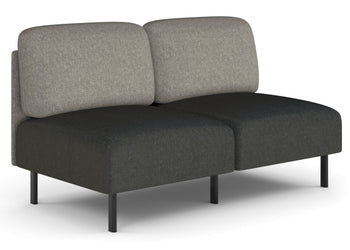 Sona Modular Sofa Double Seater Lounge - Low Back Jasonl ash grey 