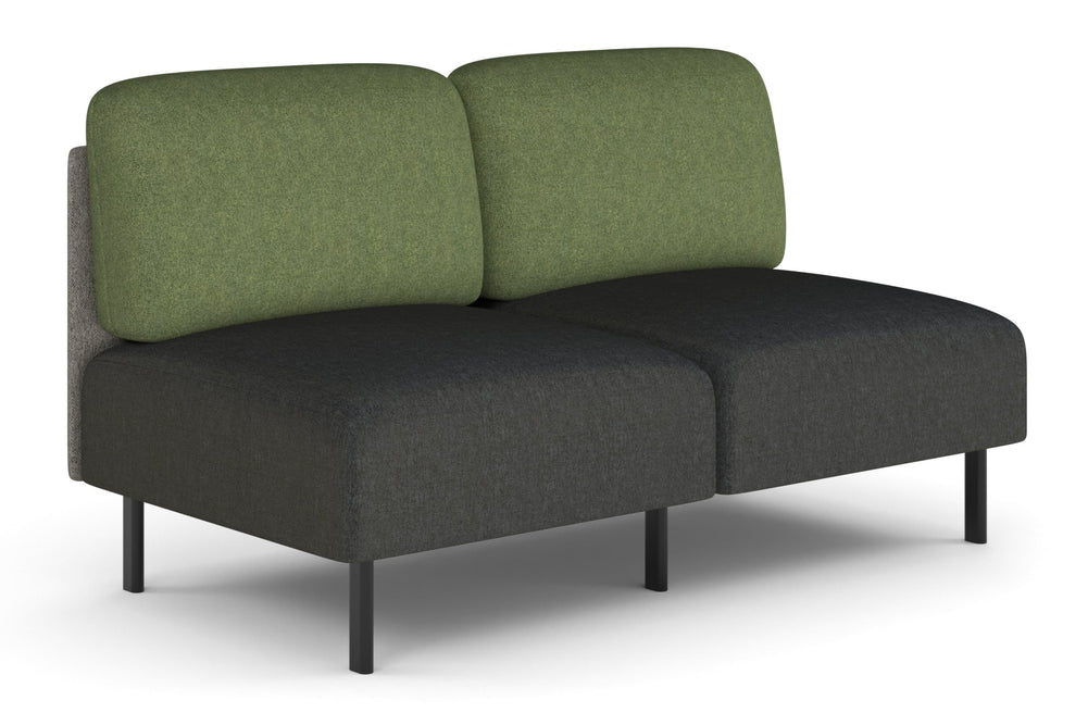 Sona Modular Sofa Double Seater Lounge - Low Back-moss green  