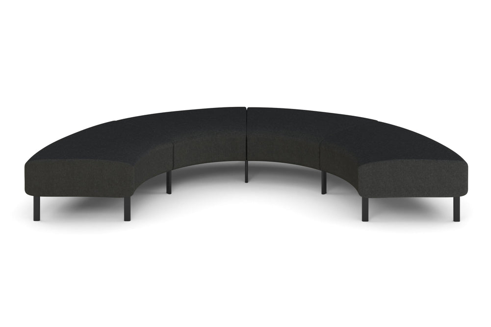 Sona Modular Sofa - Half Round Configuration-charcoal grey  