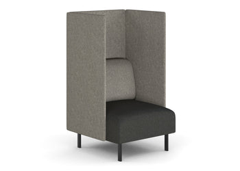 Sona Modular Sofa Single Seater Lounge - High Back with Sides Jasonl ash grey 
