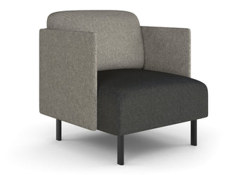 Sona Modular Sofa Single Seater Lounge - Low Back with Sides Jasonl ash grey 