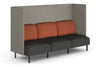 Sona Modular Privacy Sofa Triple Seater Lounge - High Back with Sides - Thumbnail 4 