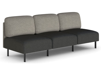 Sona Modular Sofa Triple Seater Lounge - Low Back Jasonl ash grey 