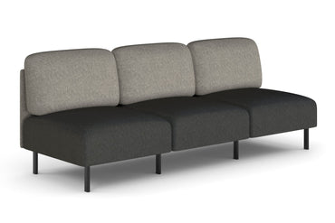 Sona Modular Sofa Triple Seater Lounge - Low Back Jasonl ash grey 
