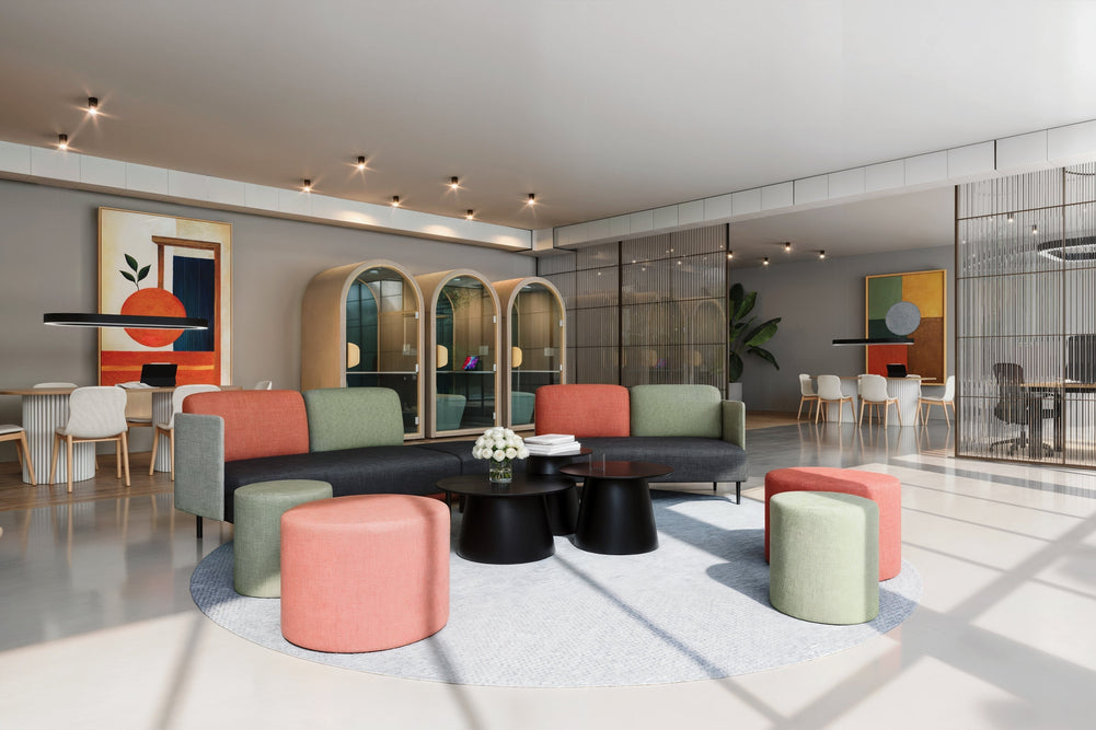 Sona Small Ottoman-clay red  