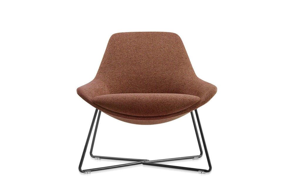 Sonic Lucie Lounge Chair - Cross Base-brown  
