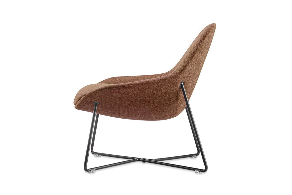 Sonic Lucie Lounge Chair - Cross Base-brown  