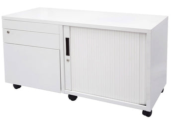 Sonic Mobile Caddy RHS with Tambour & Filing Drawers Sonic white caddy none 