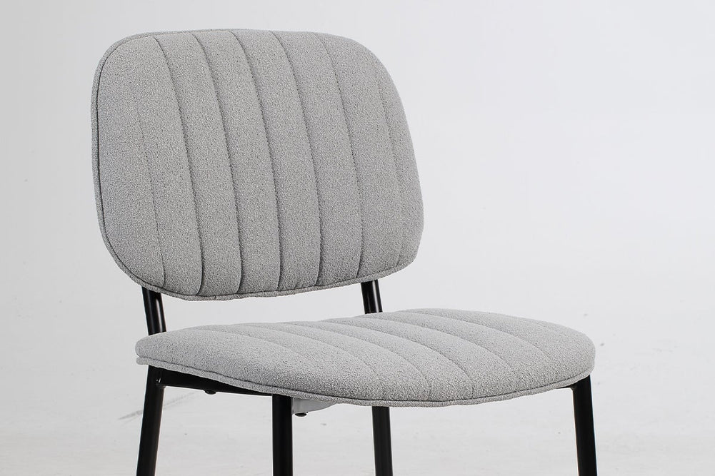 Stork 4 Leg Visitor Chair-light grey fabric  