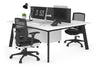 Switch - 2 Person Workstation Black Frame [1200L x 800W with Cable Scallop] - Thumbnail 6 