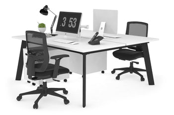  - Switch - 2 Person Workstation Black Frame [1200L x 800W with Cable Scallop] - 1