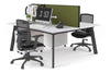Switch - 2 Person Workstation Black Frame [1200L x 800W with Cable Scallop] - Thumbnail 10 